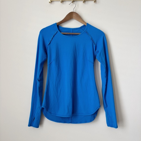 Lululemon Runder Under Long Sleeve Top 6 Beaming Blue - Picture 7 of 7